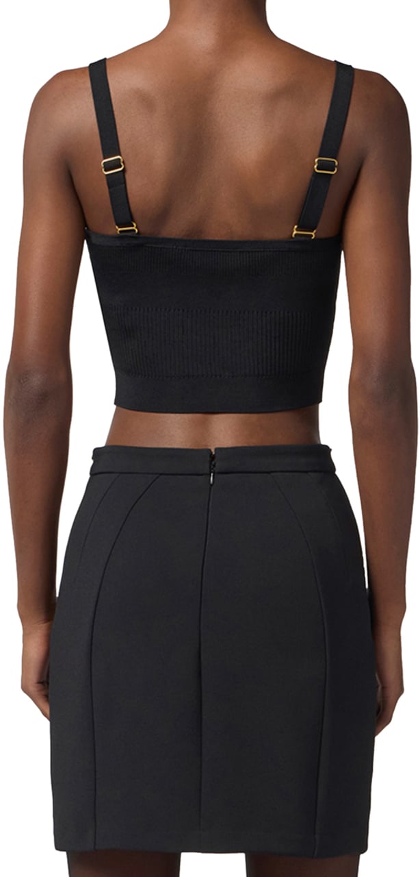 Elisabetta Franchi Top Black Zwart