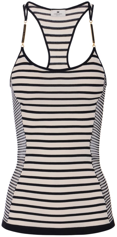 Elisabetta Franchi Top Neroargilla Zwart