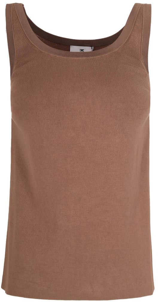 Elisabetta Franchi Top Argillaburro Beige