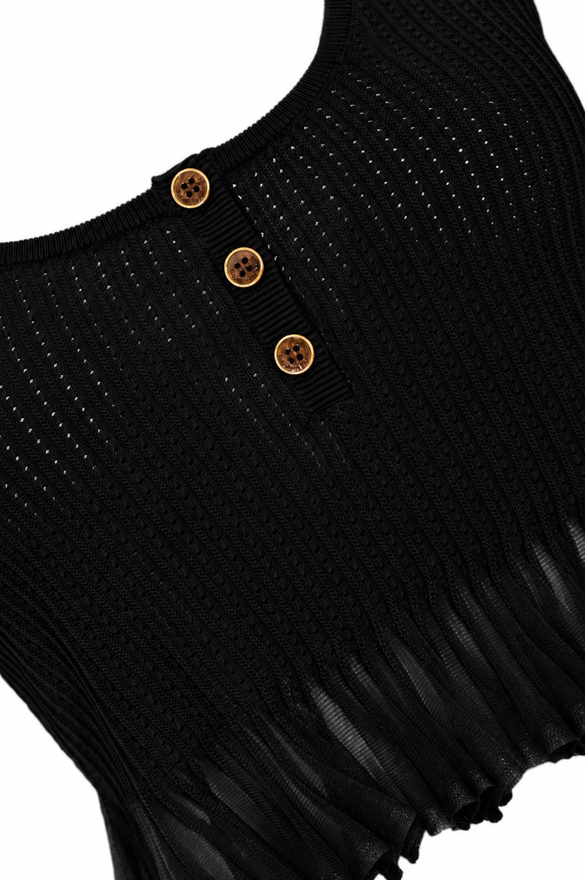 Elisabetta Franchi Top Nero Zwart