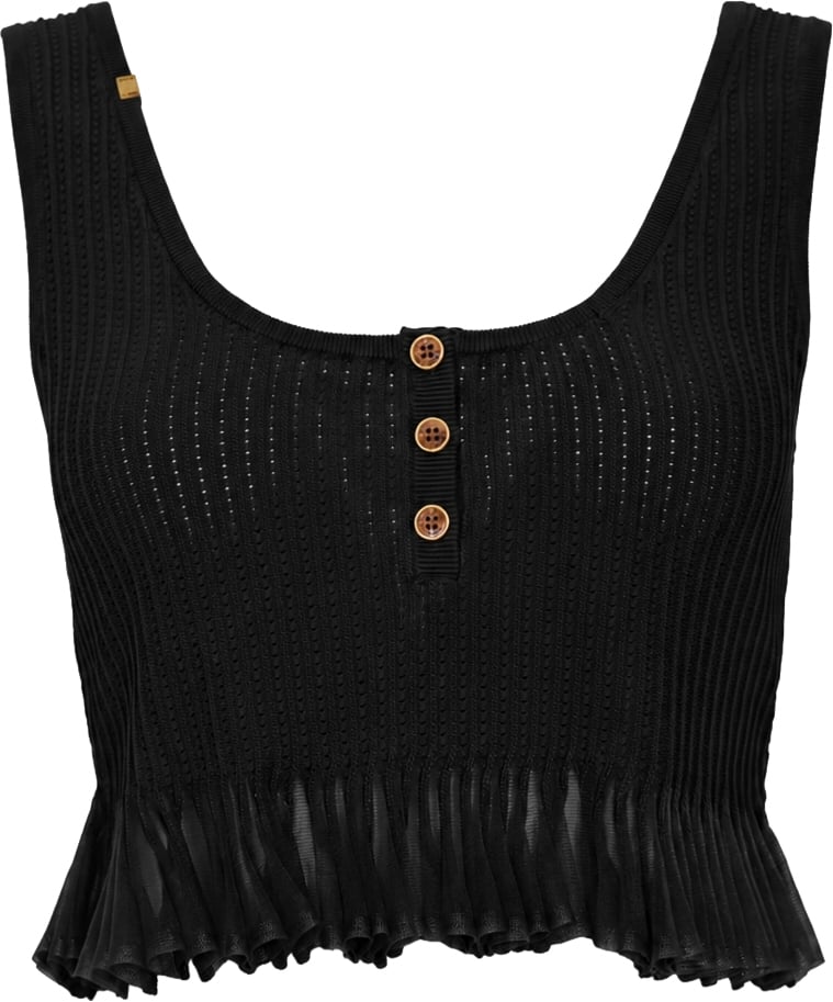 Elisabetta Franchi Top Nero Zwart