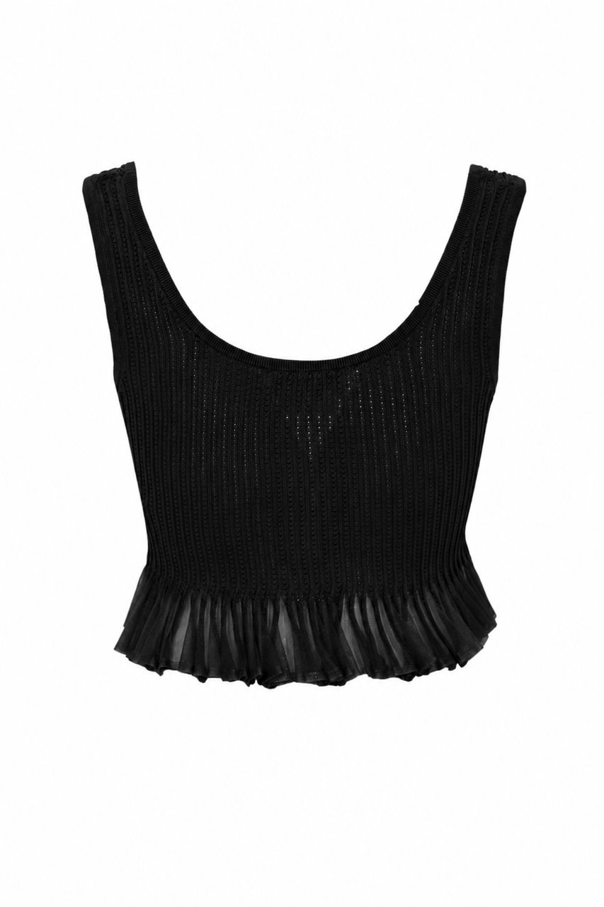 Elisabetta Franchi Top Nero Zwart