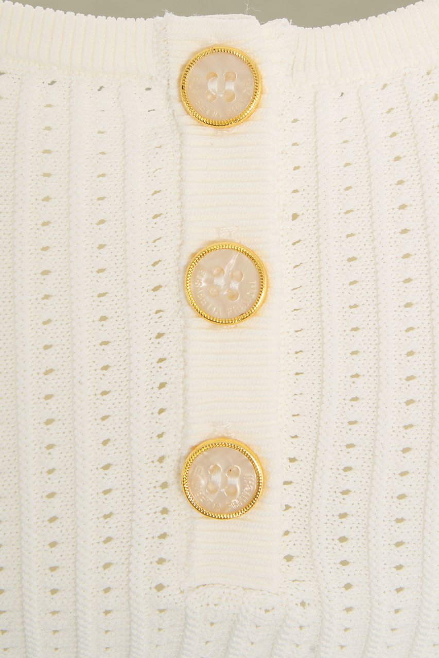 Elisabetta Franchi Openwork knit top Wit