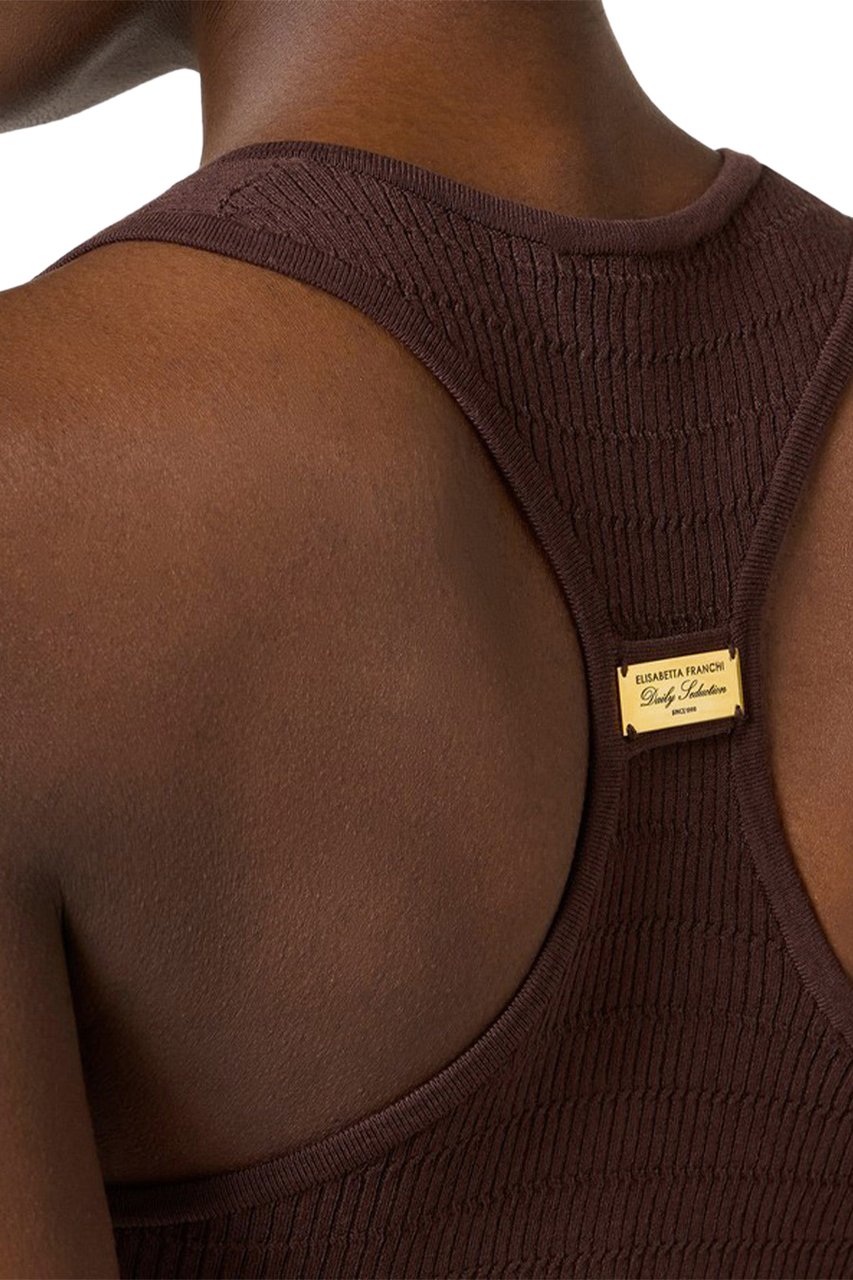 Elisabetta Franchi Tops Brown Bruin