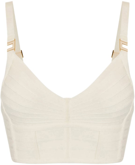 Elisabetta Franchi Top Ivory Wit