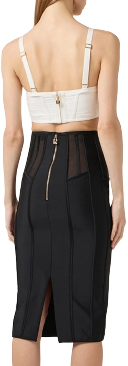 Elisabetta Franchi Top Ivory Wit