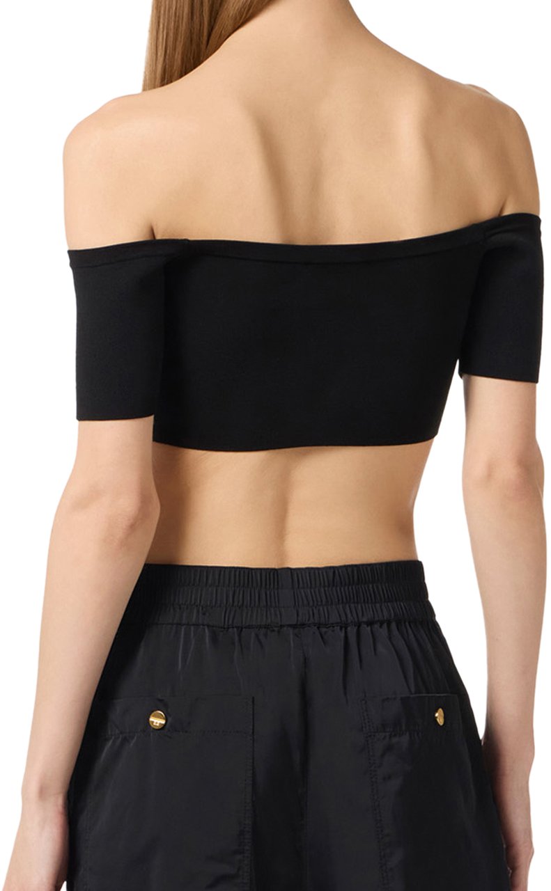 Elisabetta Franchi Top Black Zwart