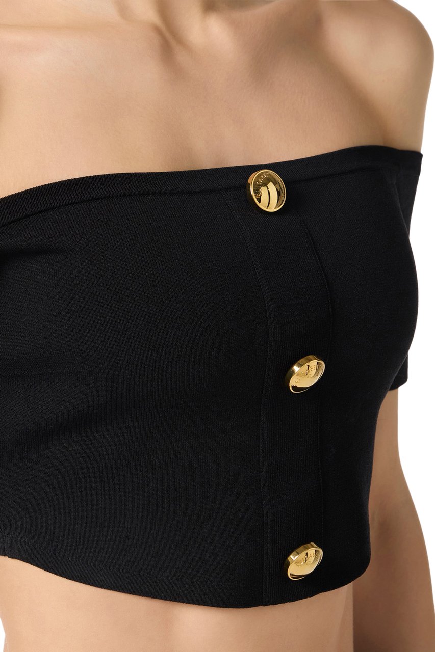 Elisabetta Franchi Top Black Zwart