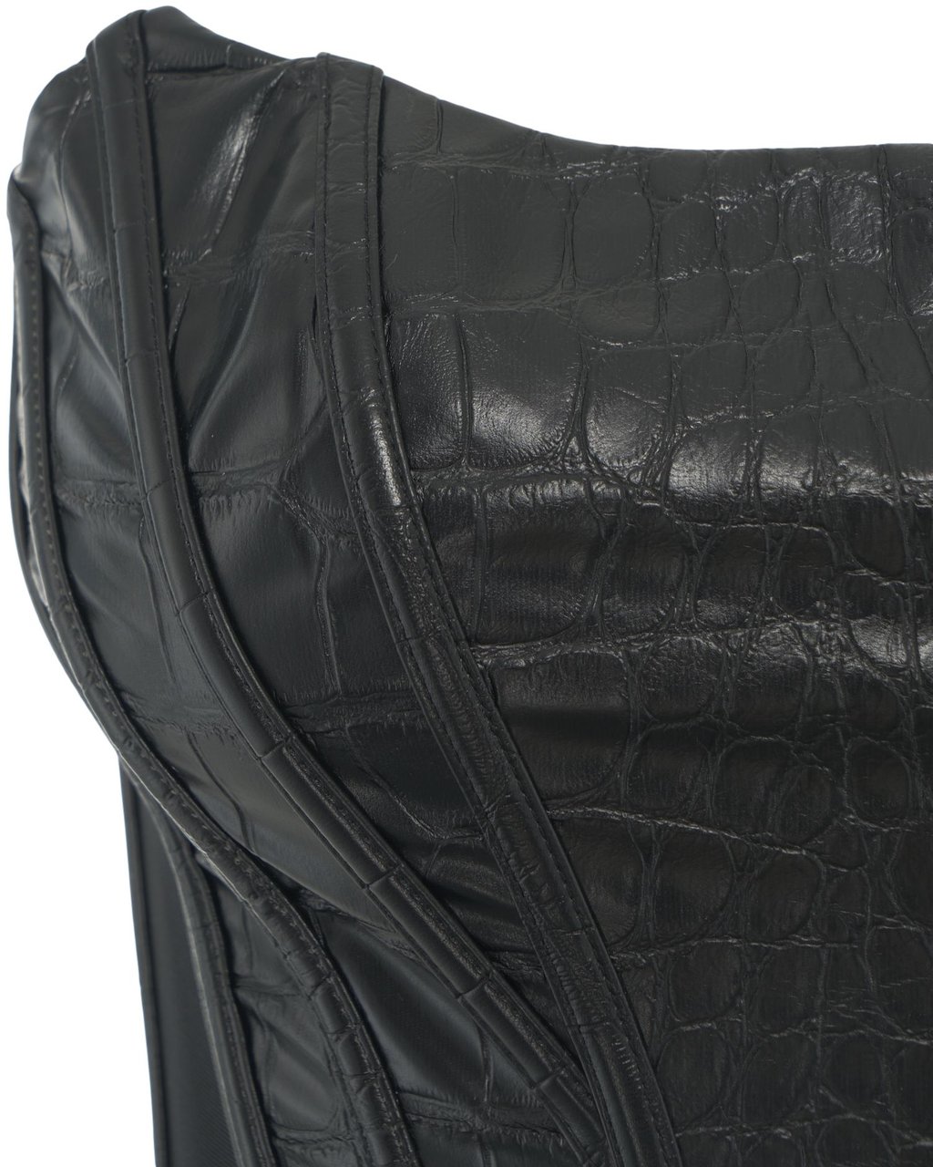 Elisabetta Franchi Top con stampa coccodrillo Zwart
