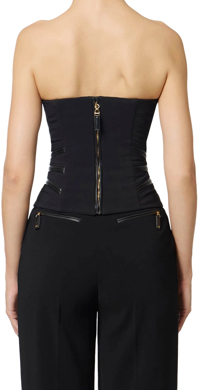 Elisabetta Franchi Top Black Zwart