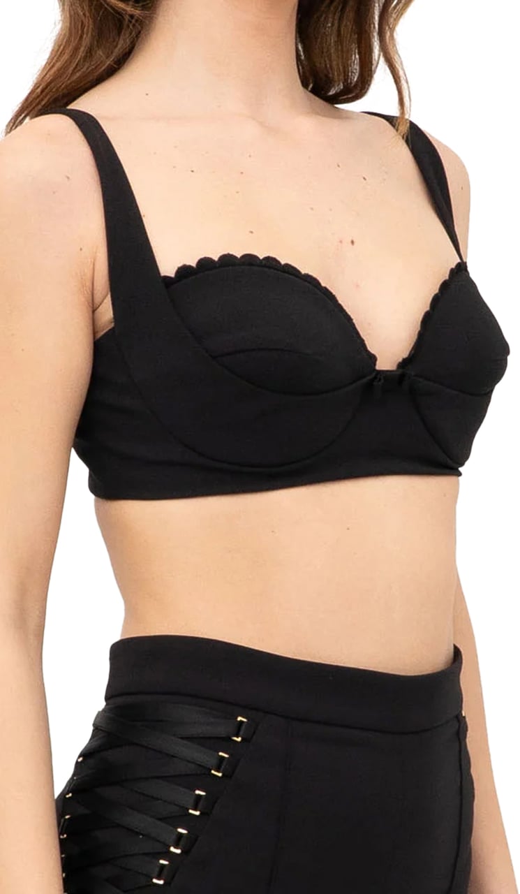 Elisabetta Franchi Top Black Zwart