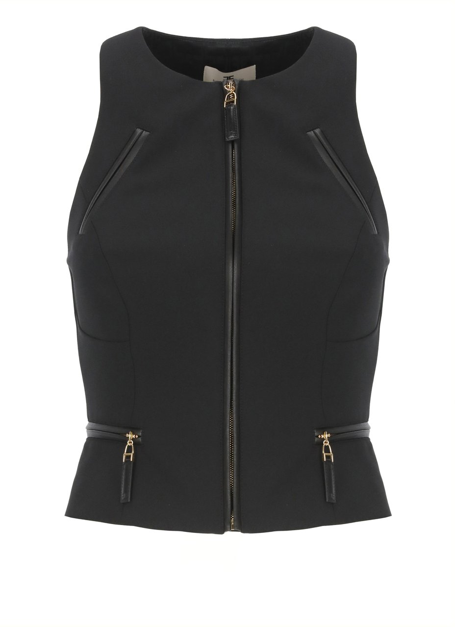 Elisabetta Franchi Top Black Zwart