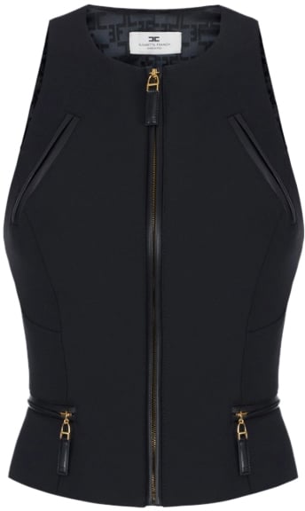 Elisabetta Franchi Top Black Zwart