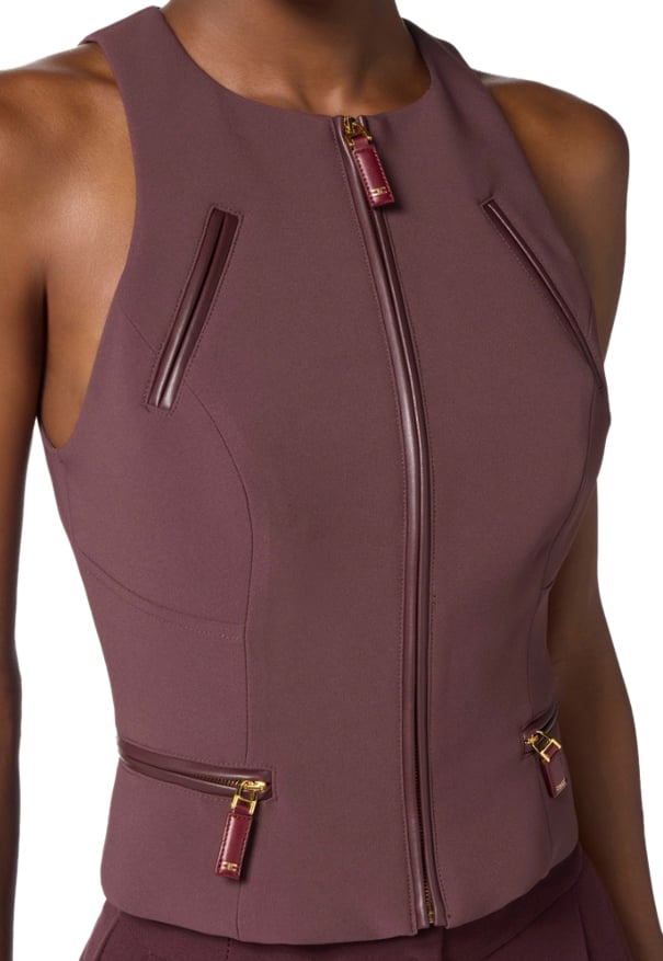 Elisabetta Franchi Top Merlot Rood