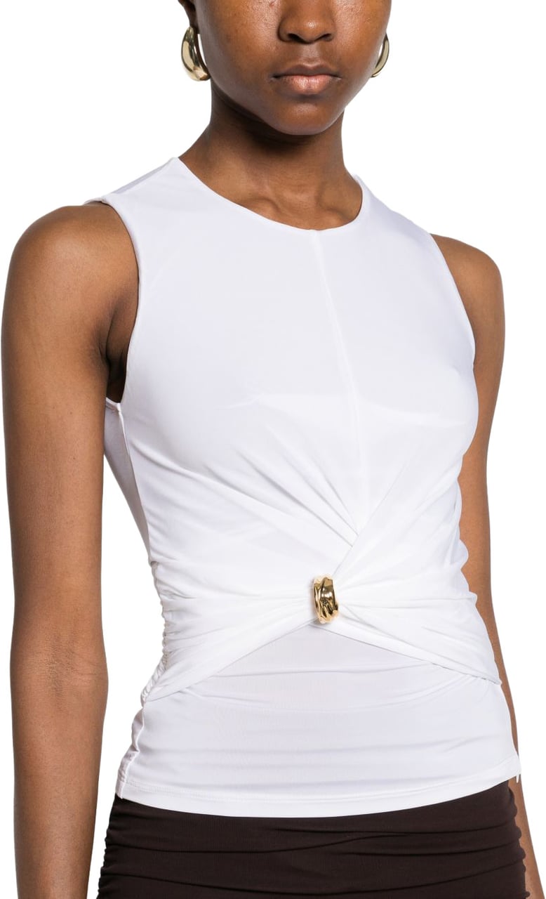 Elisabetta Franchi Top Avorio Wit
