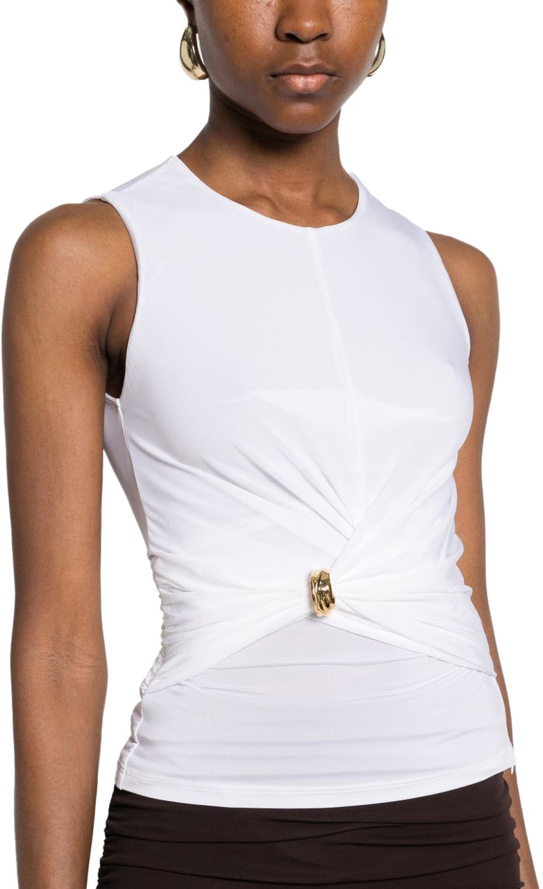 Elisabetta Franchi Top Ivory Wit