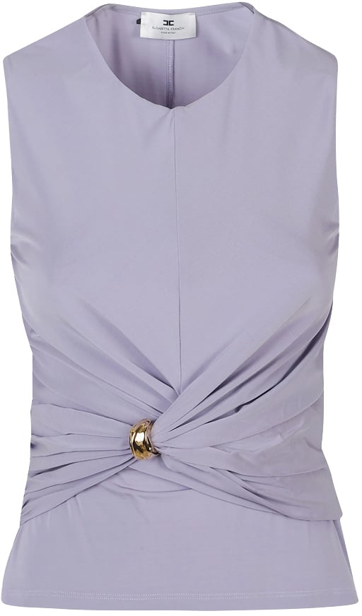 Elisabetta Franchi Top Lillà Paars