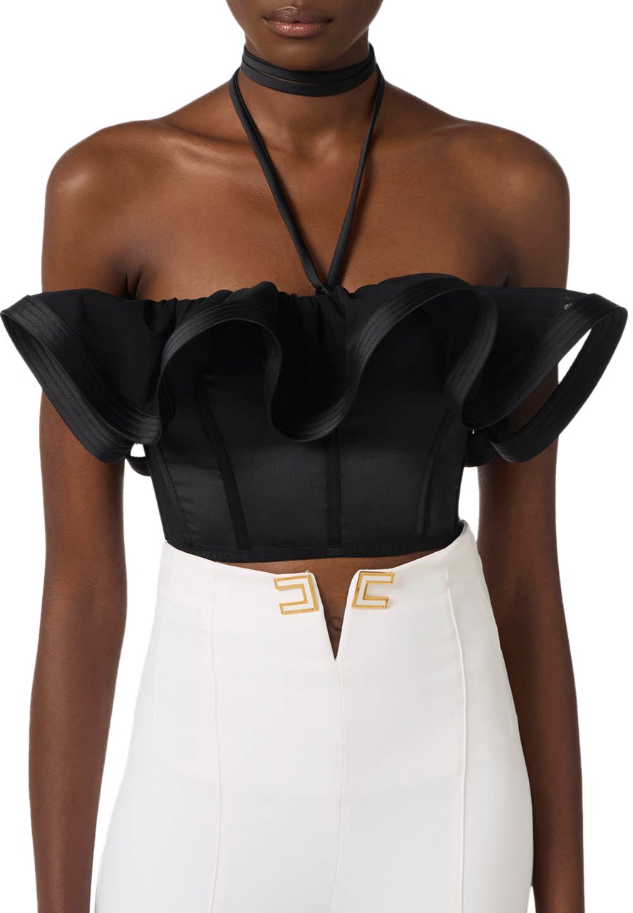 Elisabetta Franchi Top Black Zwart