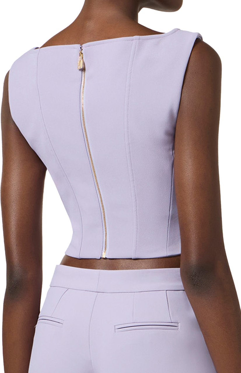 Elisabetta Franchi Top Lillà Paars