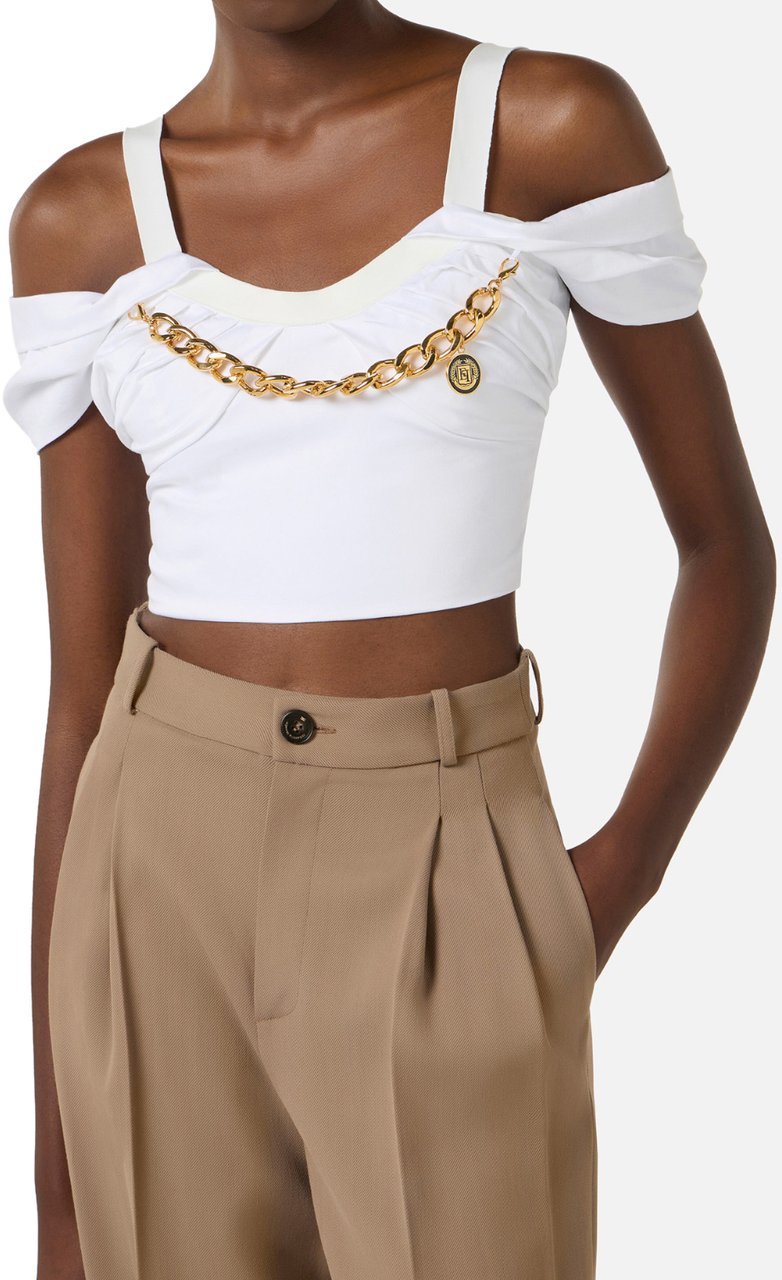 Elisabetta Franchi Top White Wit