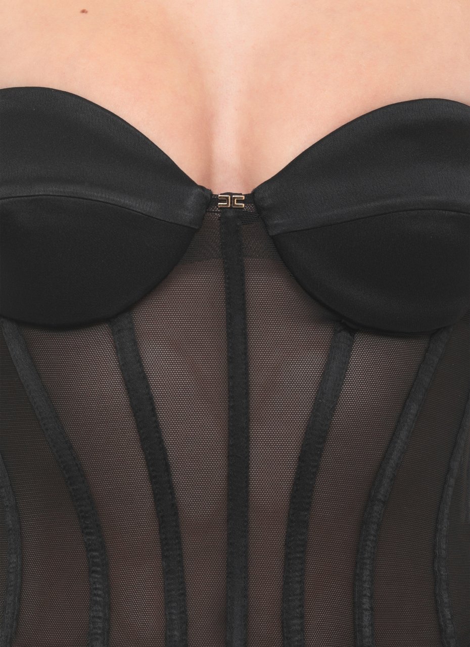 Elisabetta Franchi Top Black Zwart