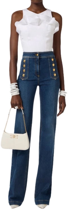 Elisabetta Franchi Top White Wit