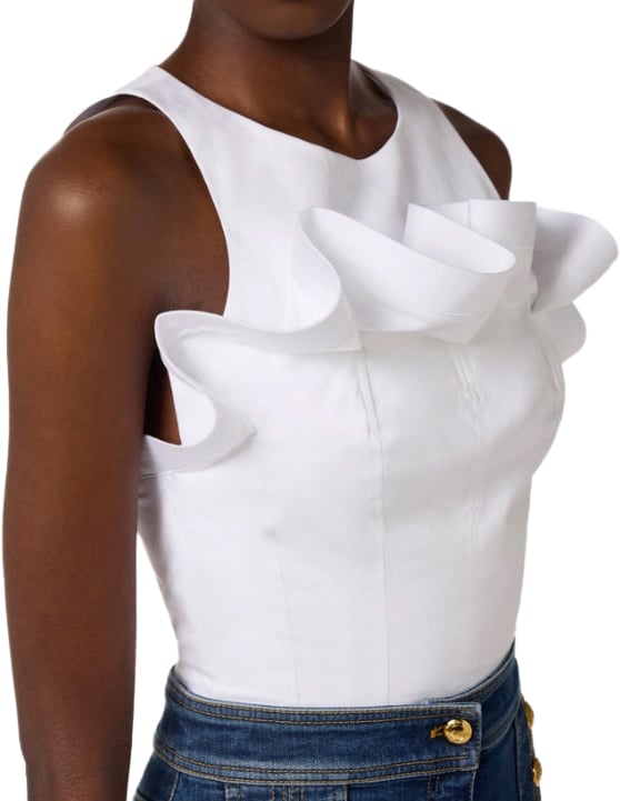 Elisabetta Franchi Top White Wit