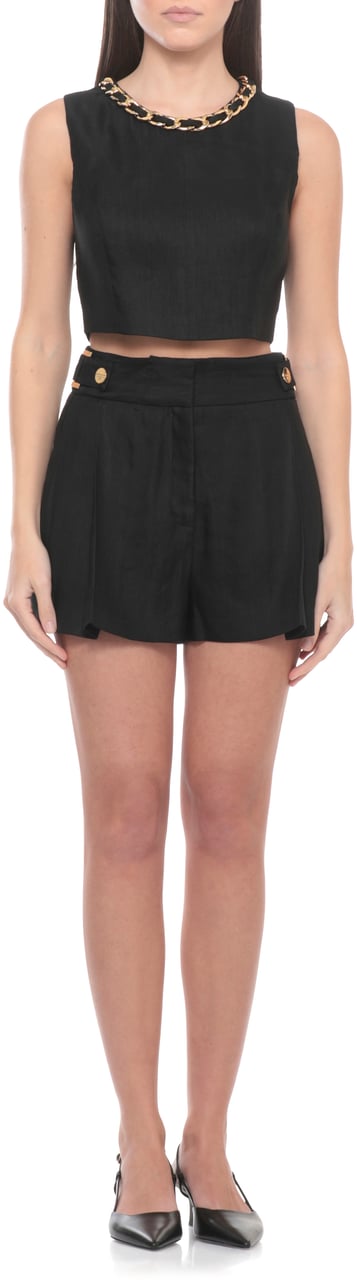 Elisabetta Franchi Top Black Zwart