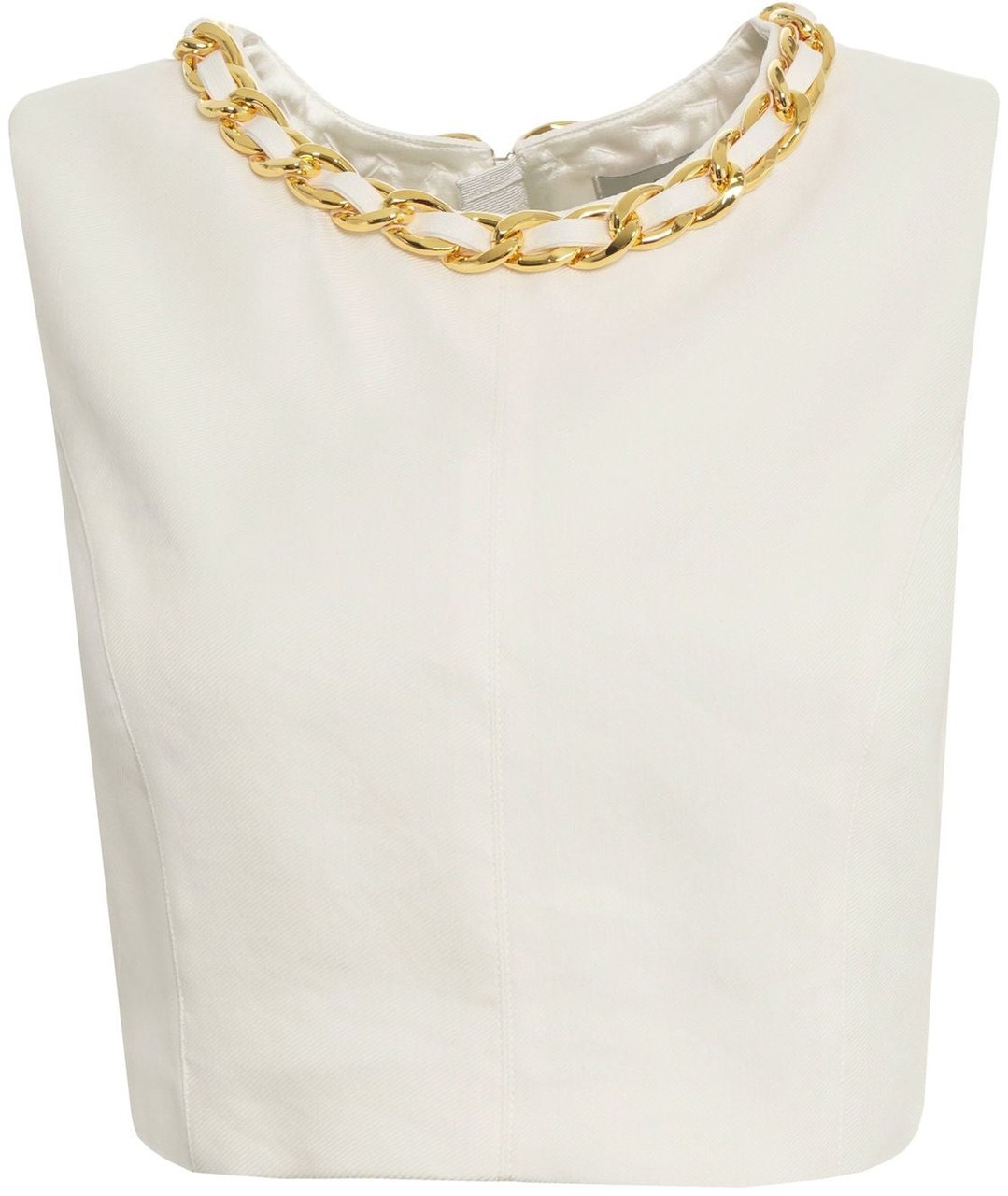 Elisabetta Franchi Top with chain detail Wit