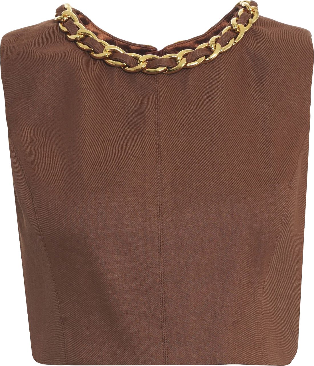 Elisabetta Franchi Top with chain detail Bruin