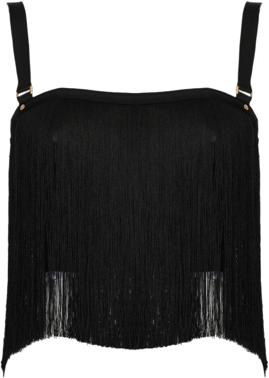 Elisabetta Franchi Top Black Zwart