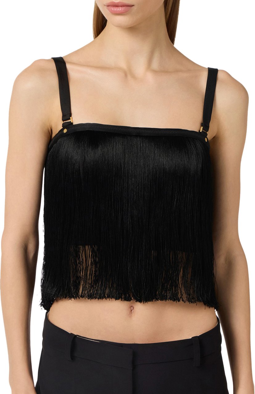 Elisabetta Franchi Top Black Zwart