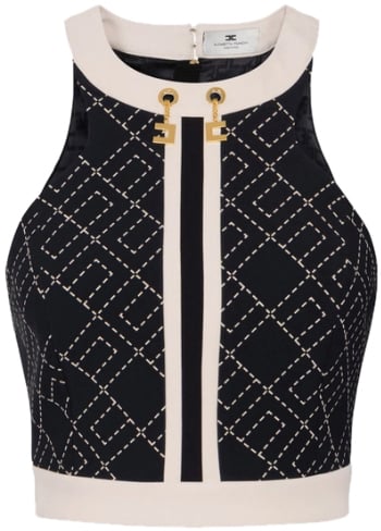 Elisabetta Franchi Top Nerolatte Zwart