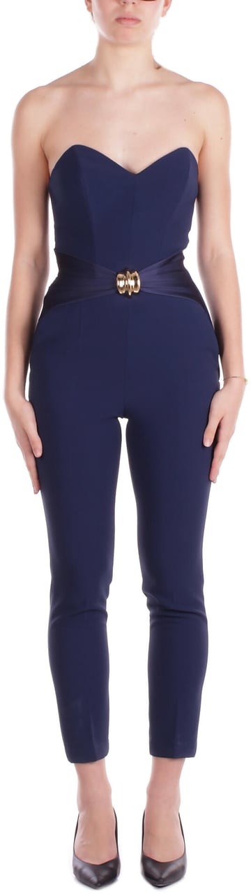 Elisabetta Franchi Trousers Blue Blauw