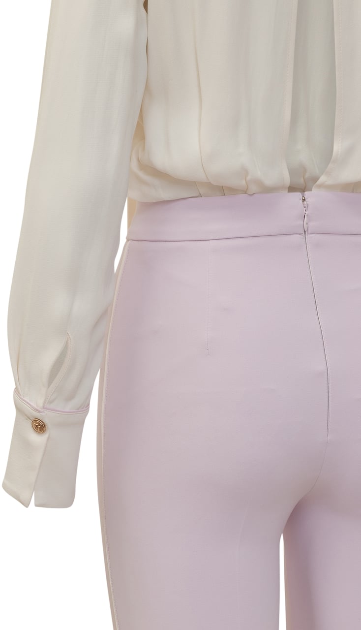 Elisabetta Franchi Tuta in Georgette e Crepe con Piping Wit