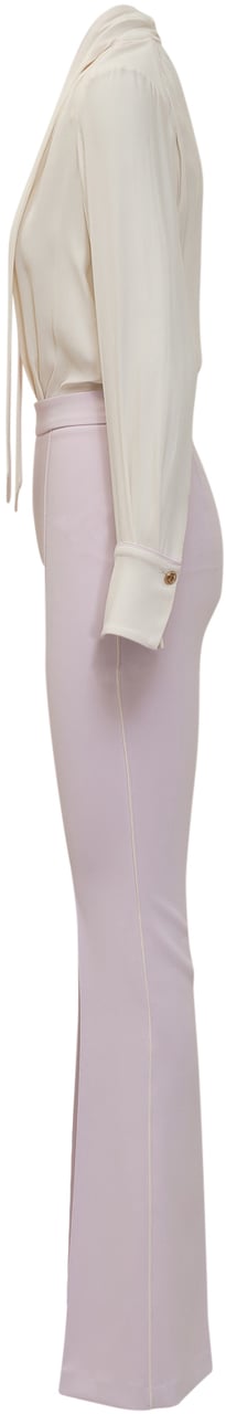 Elisabetta Franchi Tuta in Georgette e Crepe con Piping Wit