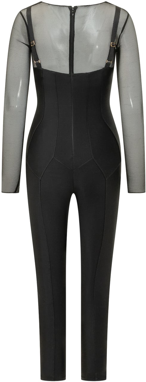 Elisabetta Franchi Tuta Con Rete Zwart