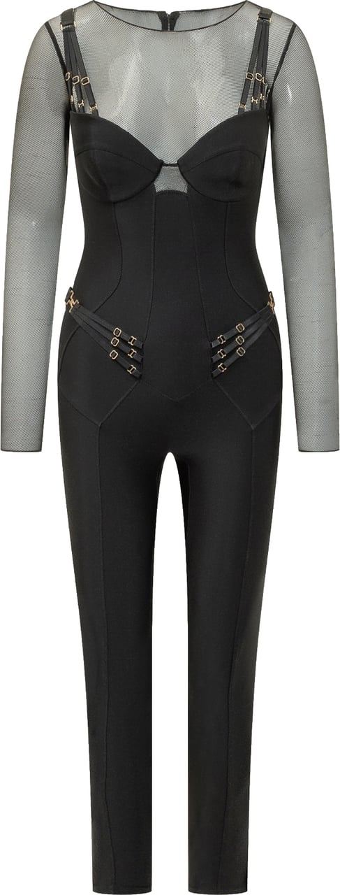 Elisabetta Franchi Tuta Con Rete Zwart