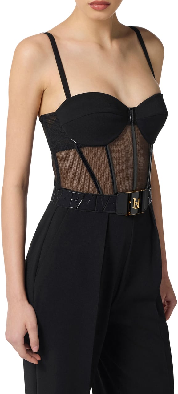 Elisabetta Franchi Trousers Black Zwart