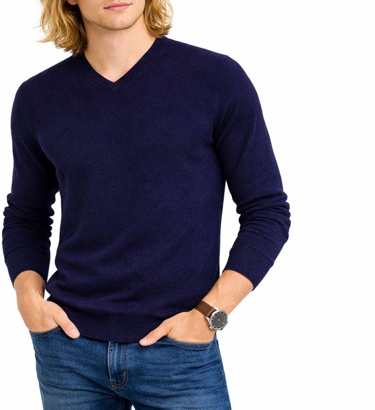 ELLI maglia scollo V finezza 12 Blauw