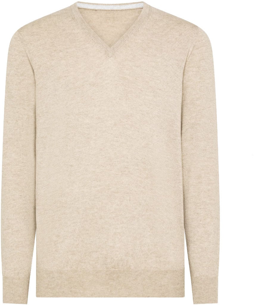 ELLI maglia scollo V finezza 12 Beige