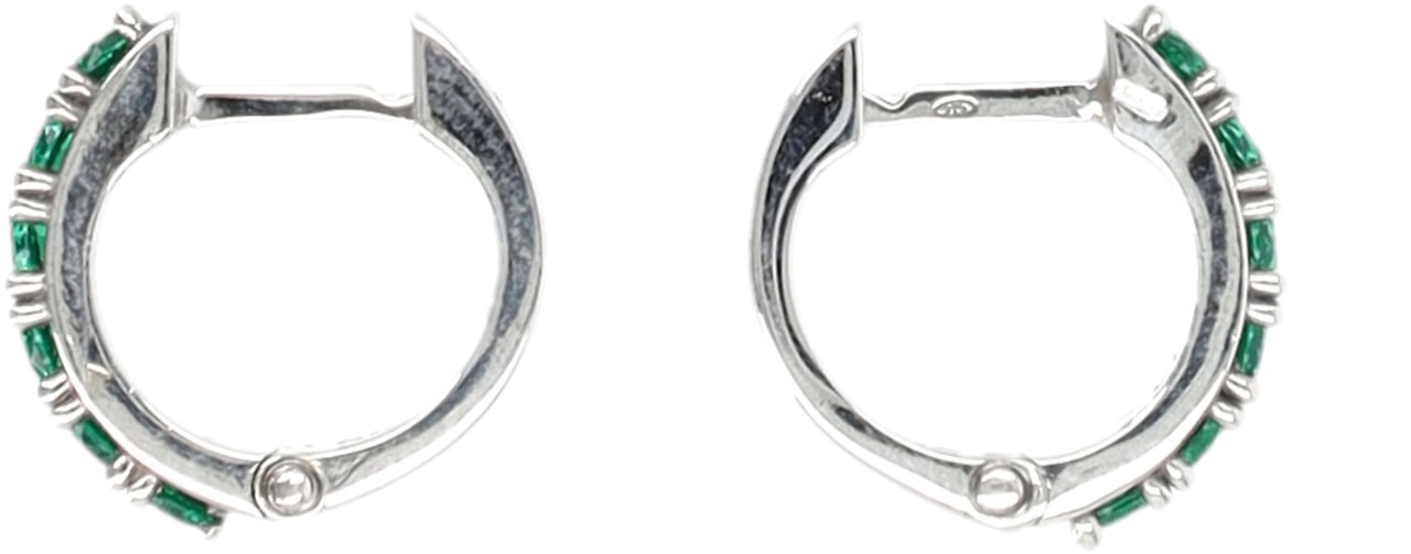 Emanuele Bicocchi Earring Pair Zircone Clear Verde Groen