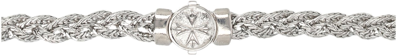 Emanuele Bicocchi Braided New Logo Necklace Argento Zilver