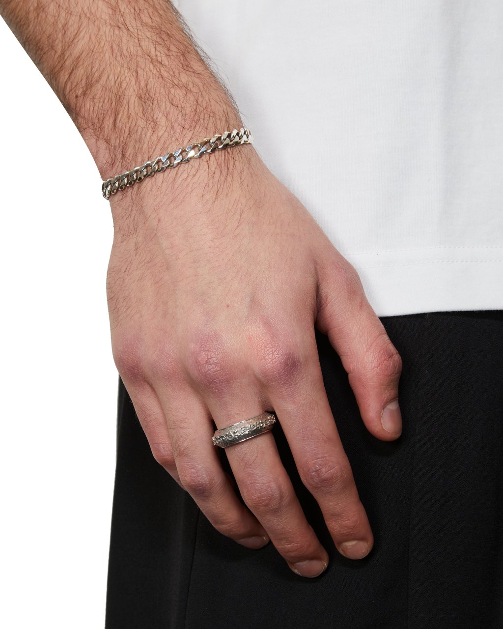 Emanuele Bicocchi FLOURISH BAND RING SILVER Zilver