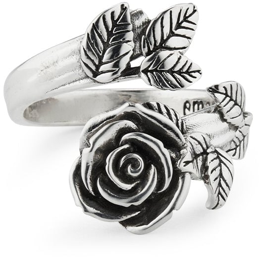 Emanuele Bicocchi SPIRAL BLOOMING ROSE RING SILVER Zilver