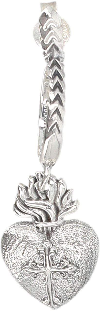 Emanuele Bicocchi Single Earring Sacred Heart Argento Zilver