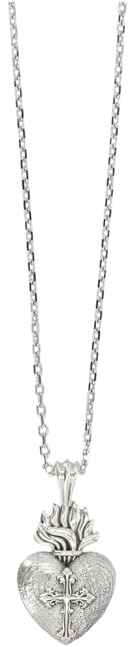 Emanuele Bicocchi Necklace Medium Sacred Heart Argento Zilver