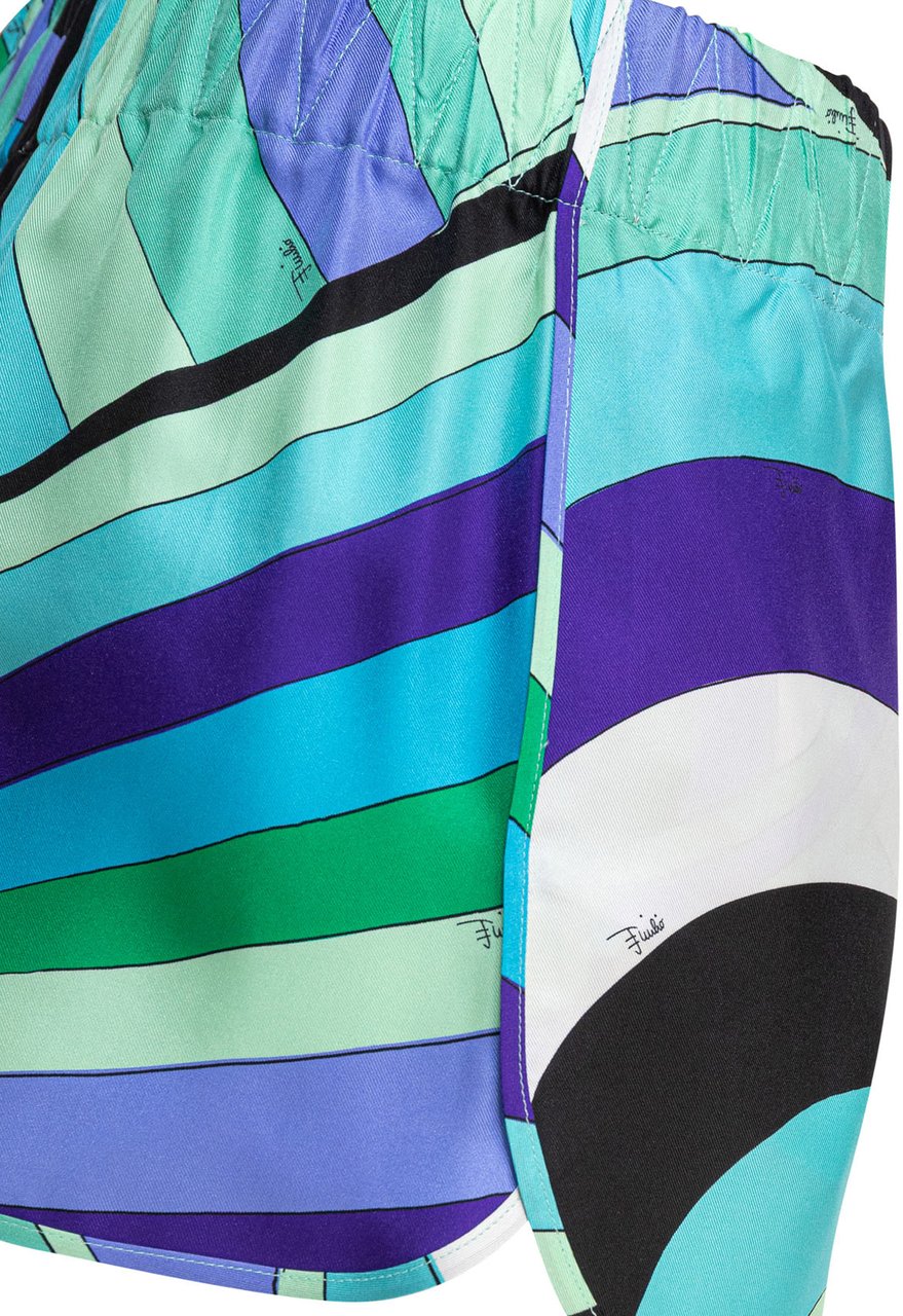 Emilio Pucci Iris print shorts Blauw
