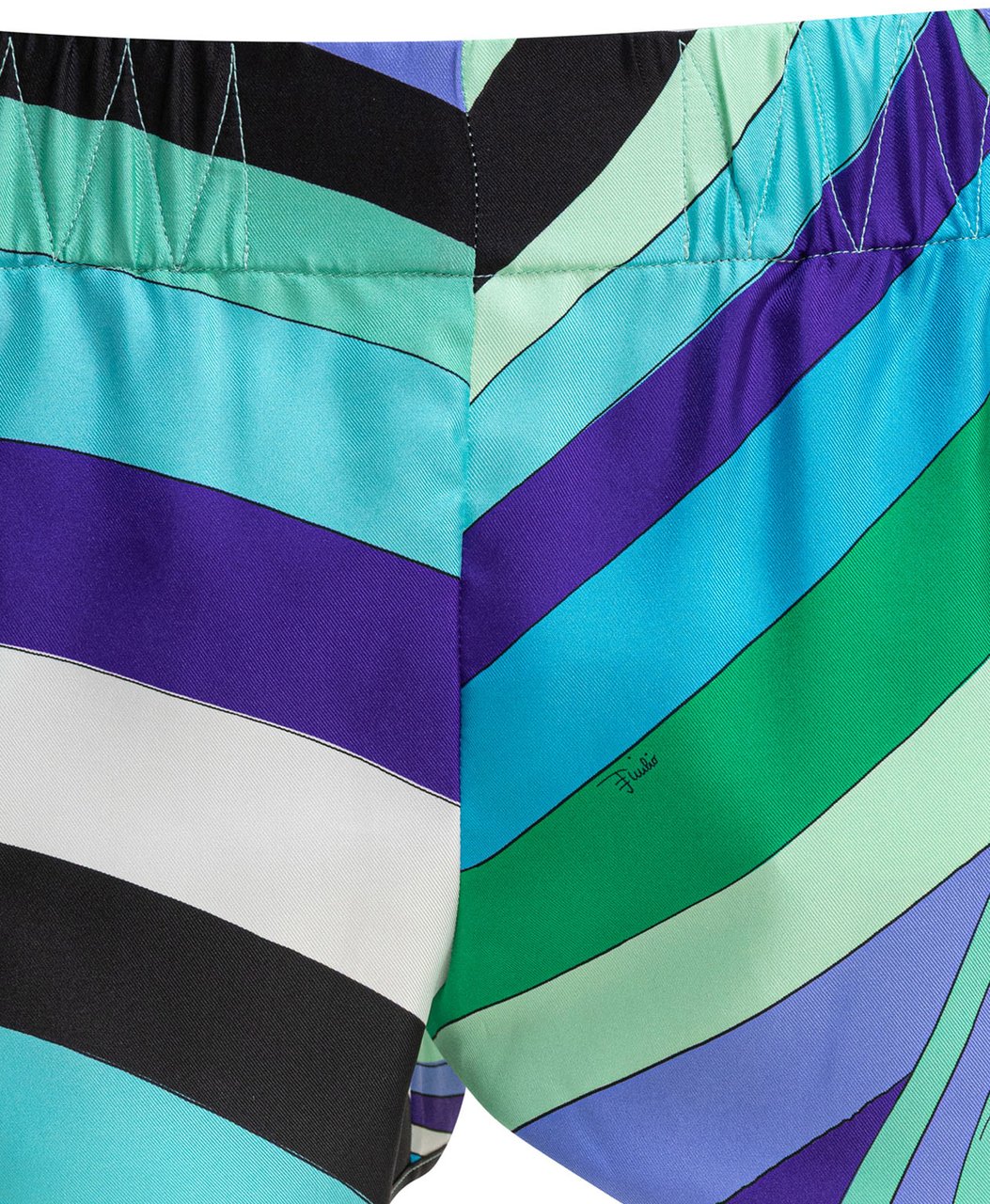 Emilio Pucci Iris print shorts Blauw