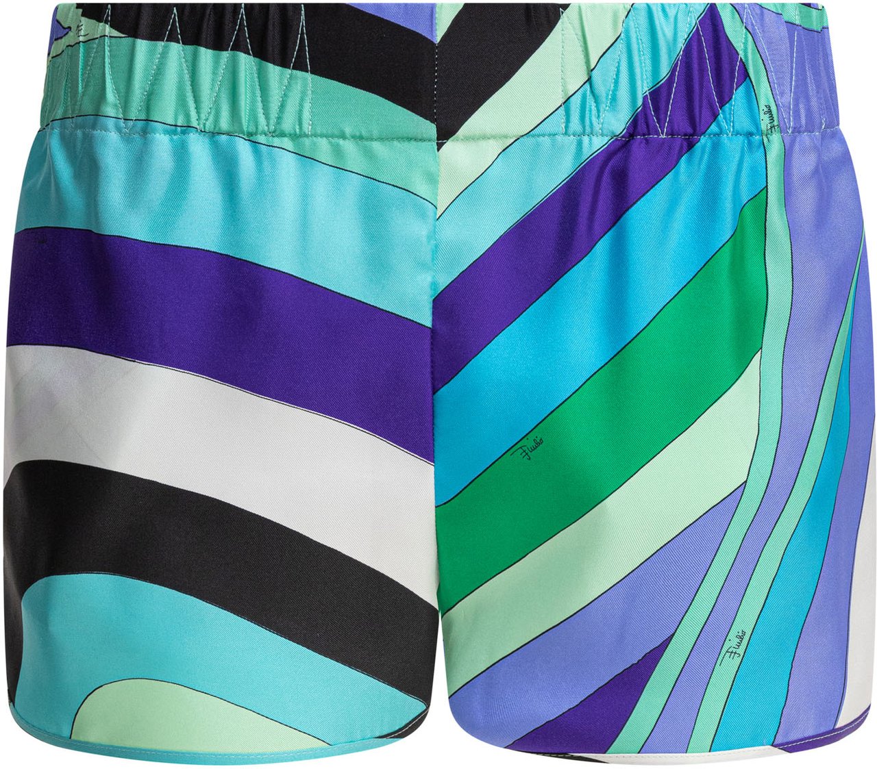 Emilio Pucci Iris print shorts Blauw